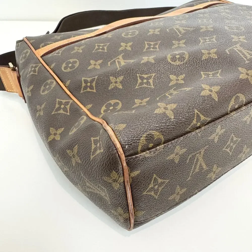 Louis Vuitton Brown Monogram Abbesses Messenger Bag LV Logo Large Crossbody